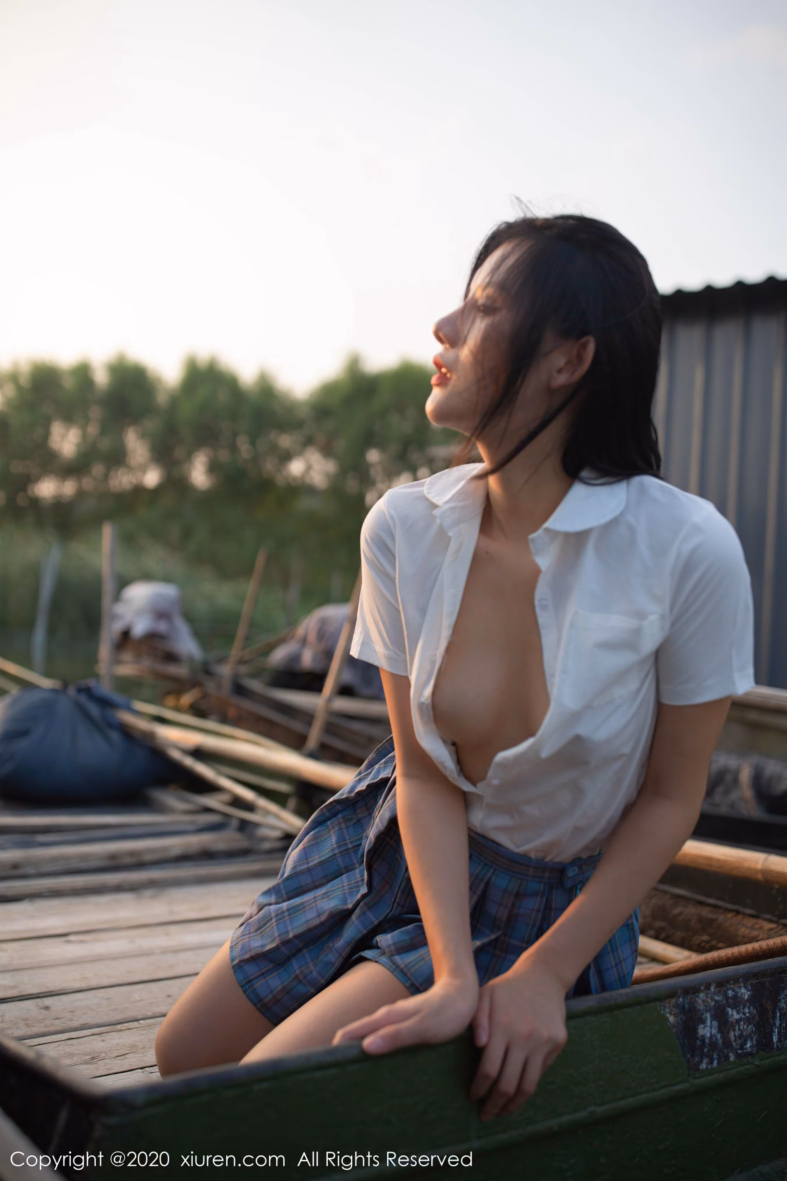 XIUREN秀人网就是阿朱啊JK制服户外写真